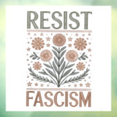 Weersta fascisme Bloemen Transgender LGBTQ Anti-Tr Raamsticker (Vel 3)