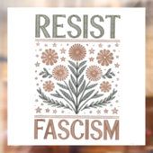 Weersta fascisme Bloemen Transgender LGBTQ Anti-Tr Raamsticker (Vel 2)