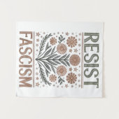 Weersta fascisme Bloemen Transgender LGBTQ Anti-Tr Wandkleed (Voorkant (horizontaal))