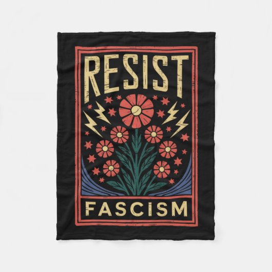 Weersta fascisme Protest Trump Anti Trump Premium Fleece Deken (Voorkant)