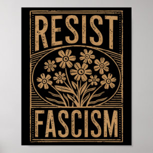 Weersta fascisme Protest Trump Anti Trump Premium  Poster