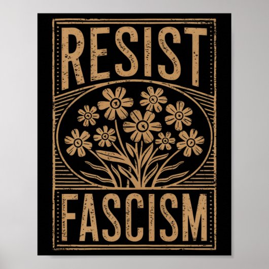 Weersta fascisme Protest Trump Anti Trump Premium  Poster (Voorkant)