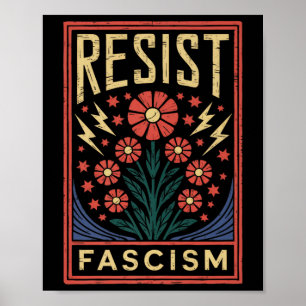 Weersta fascisme Protest Trump Anti Trump Premium Poster