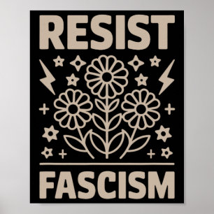 Weersta Fascisme Protesteer Trump Anti Trump 12  Poster