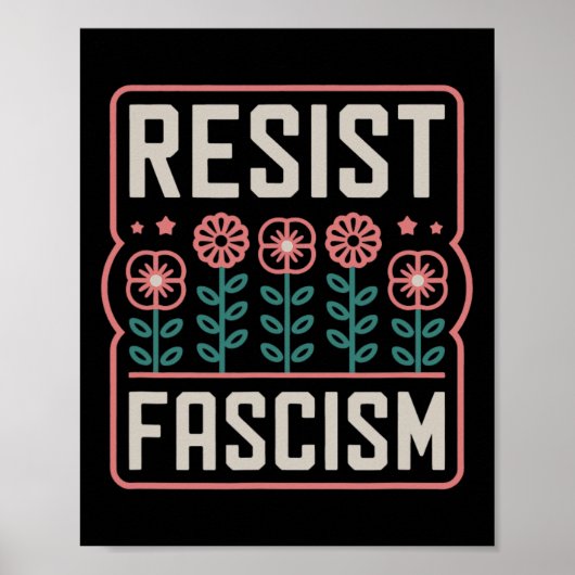 Weersta Fascisme Protesteer Trump Anti Trump 13 Poster (Voorkant)