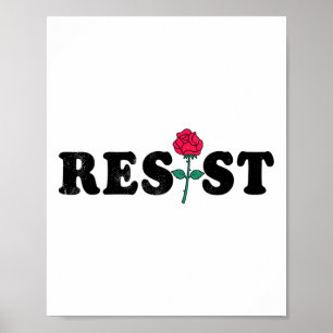 Weersta Feministisch Roos Flower Women Feminisme  Poster