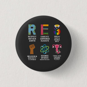 Weersta Floral LGBTQ-rechten Trans Equality Ronde Button 3,2 Cm