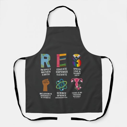 Weersta Floral LGBTQ-rechten Trans Equality Schort (Voorkant)
