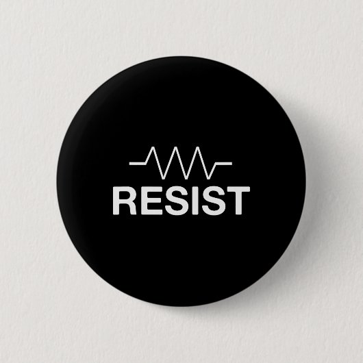 Weersta Grappige Elektronica Circuit Weerstand Ronde Button 5,7 Cm (Voorkant)