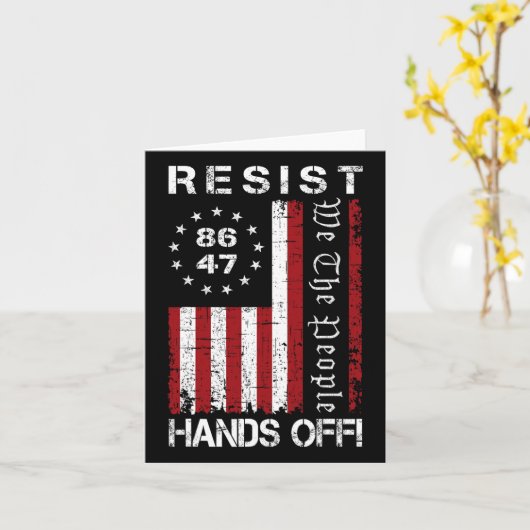 Weersta Handen af Protest 86 47 8647 Protest Opsla Kaart (Gele Bloem)