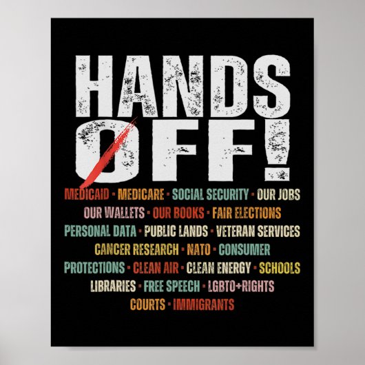 Weersta handen af van protest Wij de mensen Poster (Voorkant)