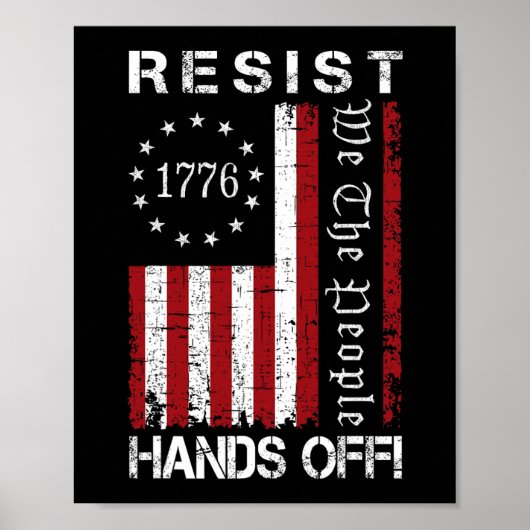 Weersta handen af van protest Wij redden de vlag v Poster (Voorkant)