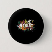 Weersta het bloemenprotest tegen Trump Ronde Button 5,7 Cm (Voorkant)