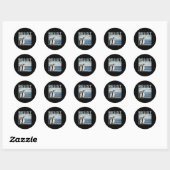 Weersta het pinguïnactivisme ronde sticker (Vel)