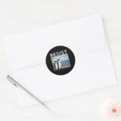 Weersta het pinguïnactivisme ronde sticker (Envelop)