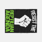 Weersta het Reptilian Agenda T-Shirt Fleece Deken (Voorkant (Horizontaal))