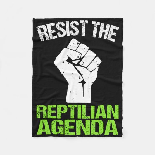Weersta het Reptilian Agenda T-Shirt Fleece Deken (Voorkant)