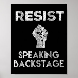 Weersta het spreken van Byckstage Stage Manager Cr Poster