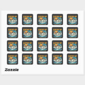 Weersta ik met pinguïns vierkante sticker (Vel)