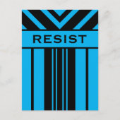 Weersta Levendige Blauwe en Zwarte Strepen & Chevr Briefkaart (Voorkant)