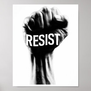 Weersta met een vuist poster