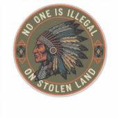 Weersta - Niemand is Illegaal Ontwerp Sticker (Voorkant)