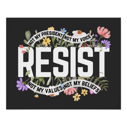 Weersta niet mijn President tegen Trump handen af Perfect Poster (Voorkant)