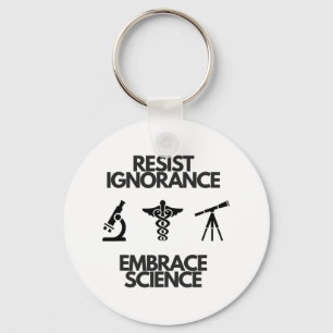 Weersta onwetendheid omarm wetenschappelijke instr sleutelhanger