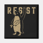 Weersta Penguin Activism Graphic Design Vintage Magneet (Voorkant)