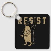 Weersta Penguin Activism Graphic Design Vintage Sleutelhanger (Voorkant)