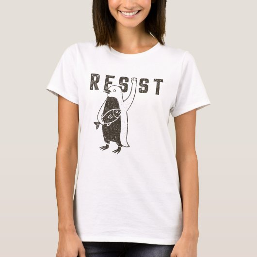 Weersta Penguin Activism Graphic Design Vintage T-shirt (Voorkant)