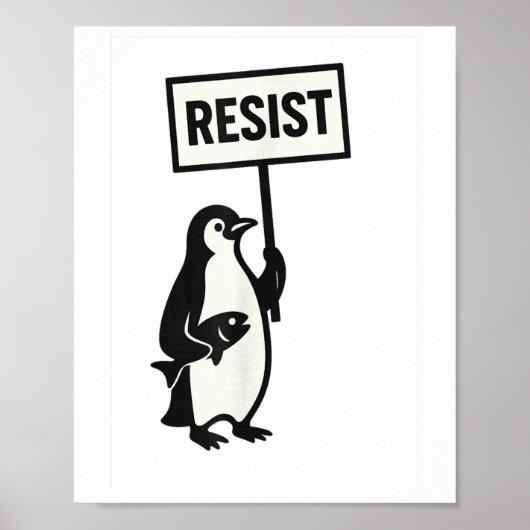 Weersta Penguin Activism Graphic Poster (Voorkant)