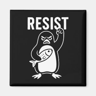 Weersta Penguin Activisme Protest Graphic Grunge S Magneet