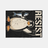 Weersta Penguin Activisme Vrouwen Mannen Fleece Deken (Voorkant (Horizontaal))