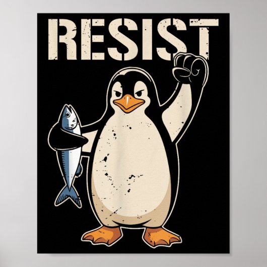 Weersta Penguin Activisme Vrouwen Mannen Poster (Voorkant)