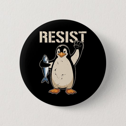 Weersta Penguin Activisme Vrouwen Mannen Ronde Button 5,7 Cm (Voorkant)