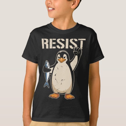 Weersta Penguin Activisme Vrouwen Mannen T-shirt (Voorkant)