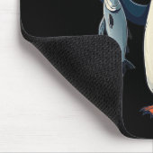 Weersta Penguin Holding Fish Protest Grappig Grafi Muismat (Hoek)