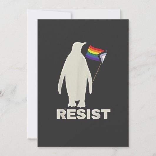 Weersta Penguin Tarieven tegen LGBT Anti Trump Feestdagenkaart (Voorkant)