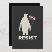 Weersta Penguin Tarieven tegen LGBT Anti Trump Feestdagenkaart (Voorkant / Achterkant)