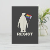 Weersta Penguin Tarieven tegen LGBT Anti Trump Feestdagenkaart (Staand voorkant)