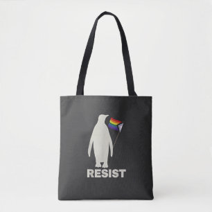 Weersta Penguin Tarieven tegen LGBT Anti Trump Tote Bag