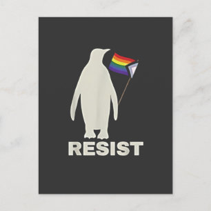 Weersta Penguin Tarieven tegen LGBT Anti Trump Uitnodiging Briefkaart