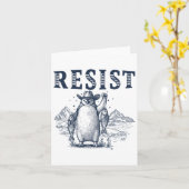 Weersta Penguins Activisme Graphic Kaart (Gele Bloem)