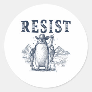 Weersta Penguins Activisme Graphic Ronde Sticker