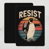 Weersta Penguins Activisme Protest Tariffs Retro Kaart (Voorkant / Achterkant)