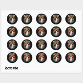 Weersta Penguins Activisme Protest Tariffs Retro Ronde Sticker (Vel)