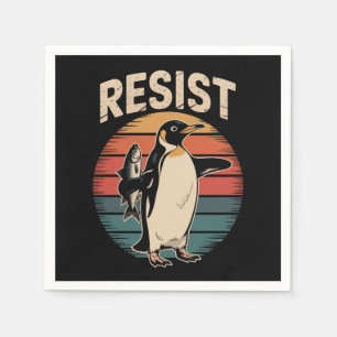 Weersta Penguins Activisme Protest Tariffs Retro Servet
