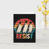 Weersta Penguins Protest Tegen Tarieven Penguin Re Kaart (Gele Bloem)