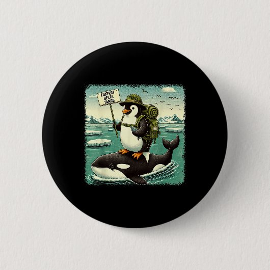 Weersta Pinguïn Activisme Grafische Grappige Pingu Ronde Button 5,7 Cm (Voorkant)